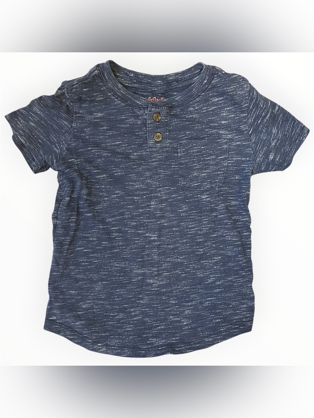 Cat & Jack Boys Blue Henley Pocket T-Shirt Size 3T Short Sleeve